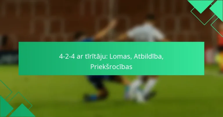 4-2-4 ar tīrītāju: Lomas, Atbildība, Priekšrocības