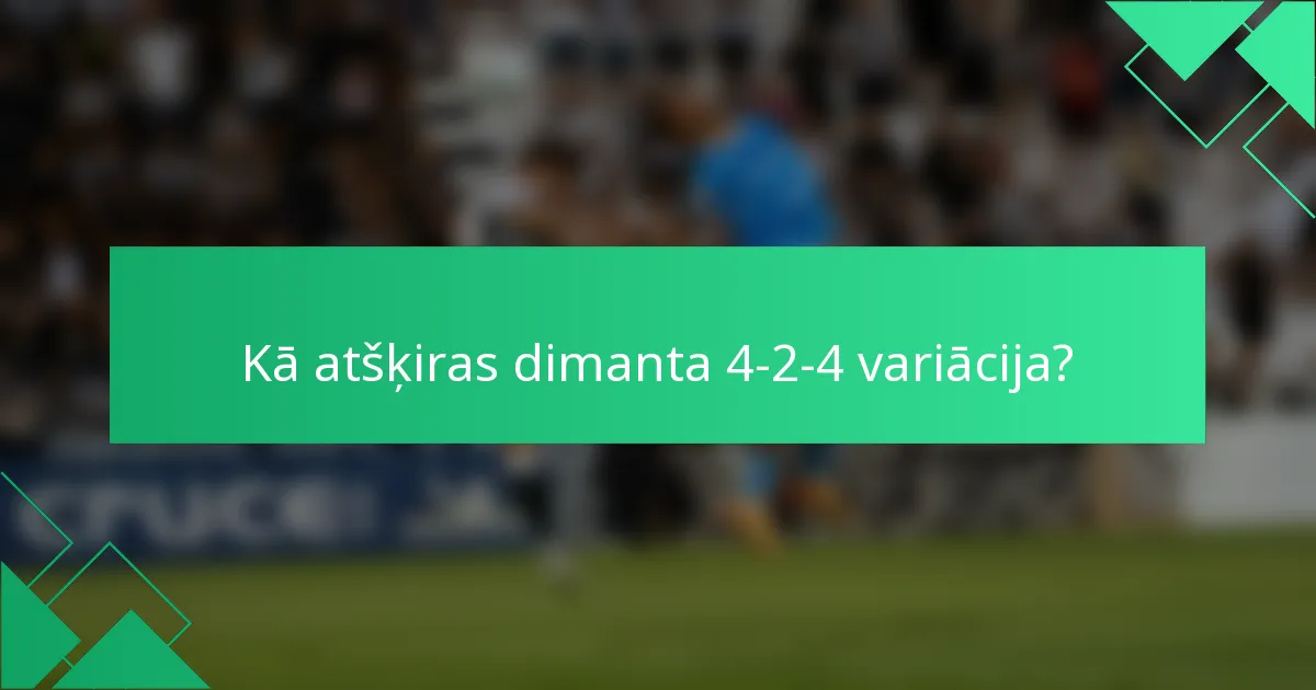 Kā atšķiras dimanta 4-2-4 variācija?