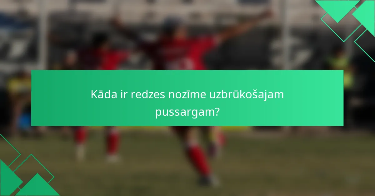 Kāda ir redzes nozīme uzbrūkošajam pussargam?